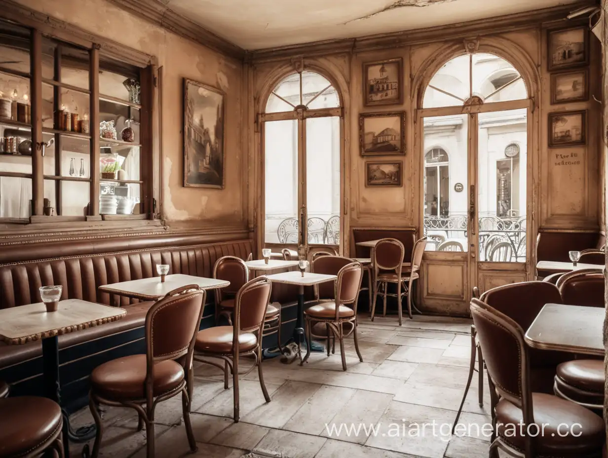 old french cafe interior