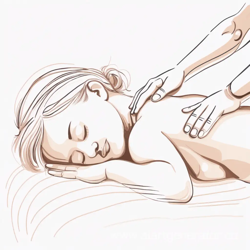 Relaxing-Line-Art-Massage-on-White-Background