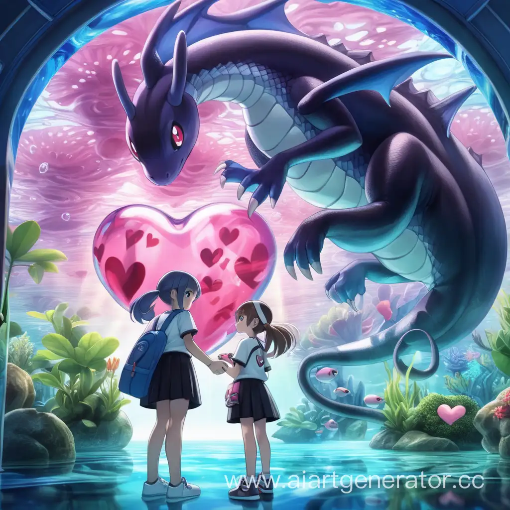 Girl-and-Black-Dragon-by-Aquarium-with-Dratini-Hearts