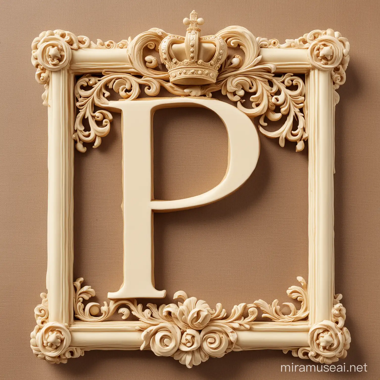 Elegant Pastry Shop with Crown Frame