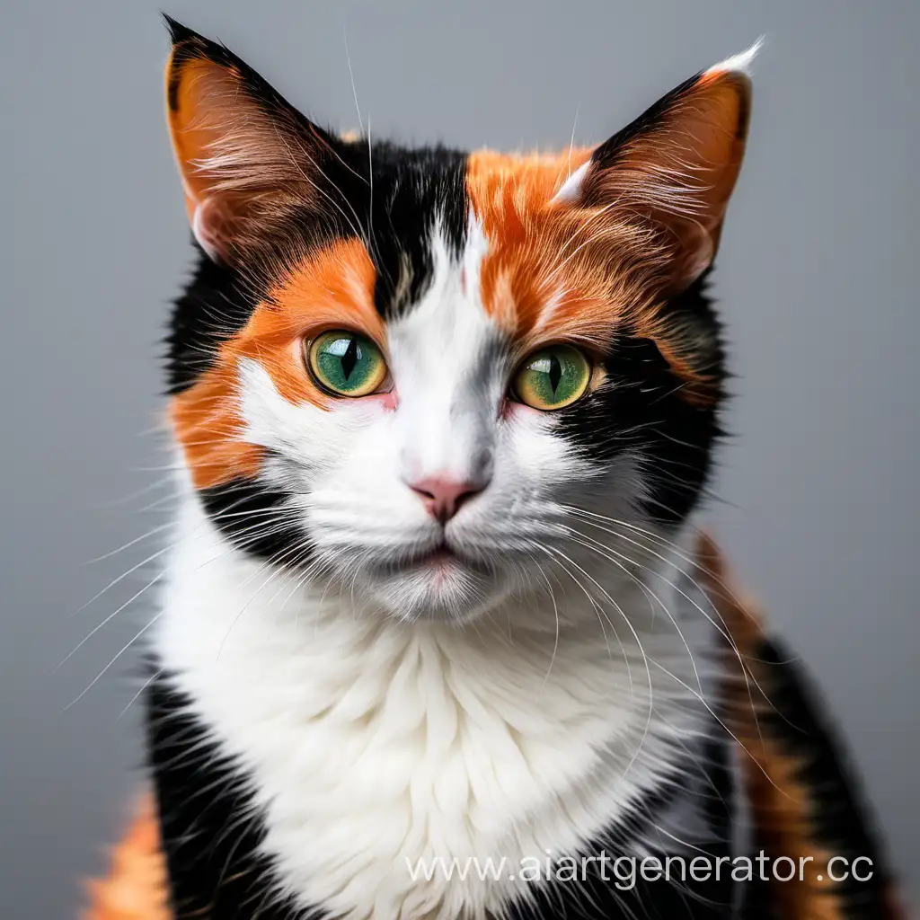 Charming-ThreeColored-Cat-with-Unique-Fur-Patterns