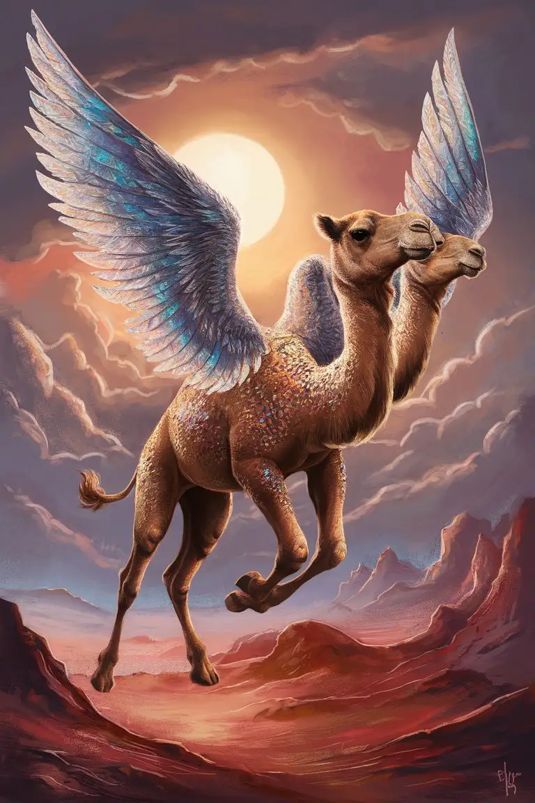 Fantasy-Flying-Camel-with-Three-Majestic-Humps