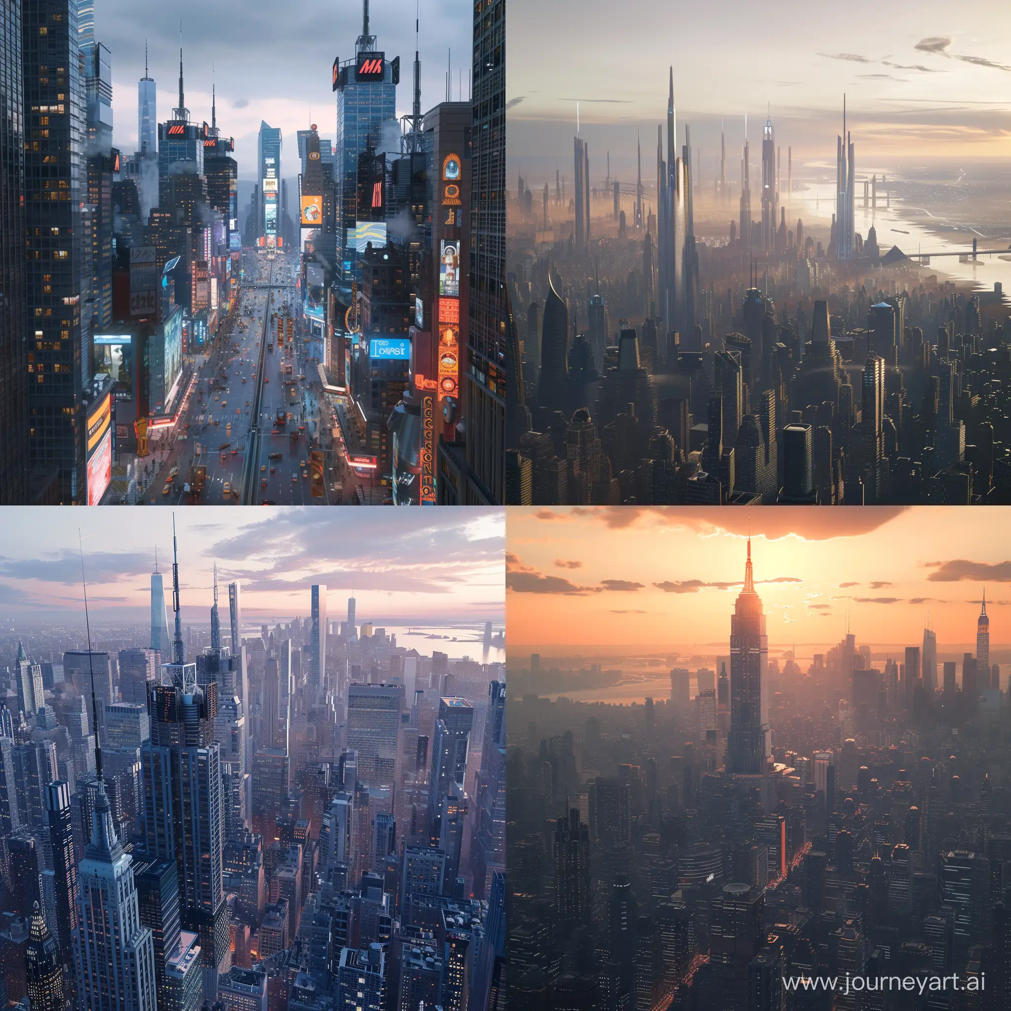 Futuristic New York City, in most modern style, octane render