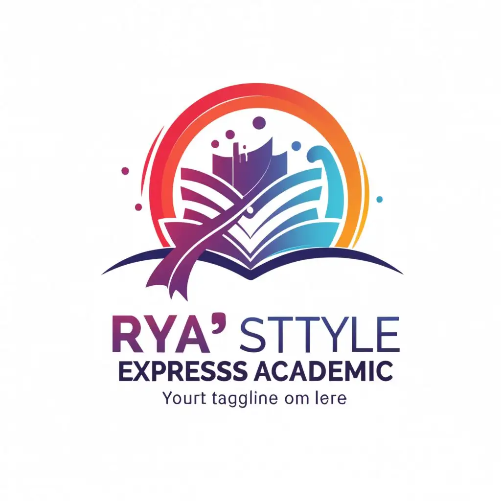 a logo design,with the text "Riya's style express academic", main symbol:beauty,Moderate,clear background