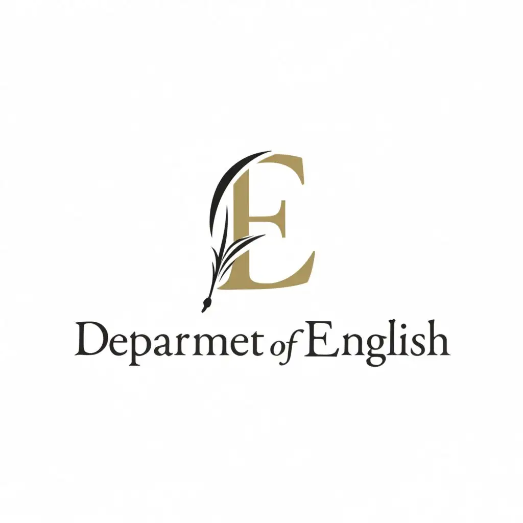 a logo design,with the text "Department of English", main symbol:Literature,Moderate,be used in Education industry,clear background