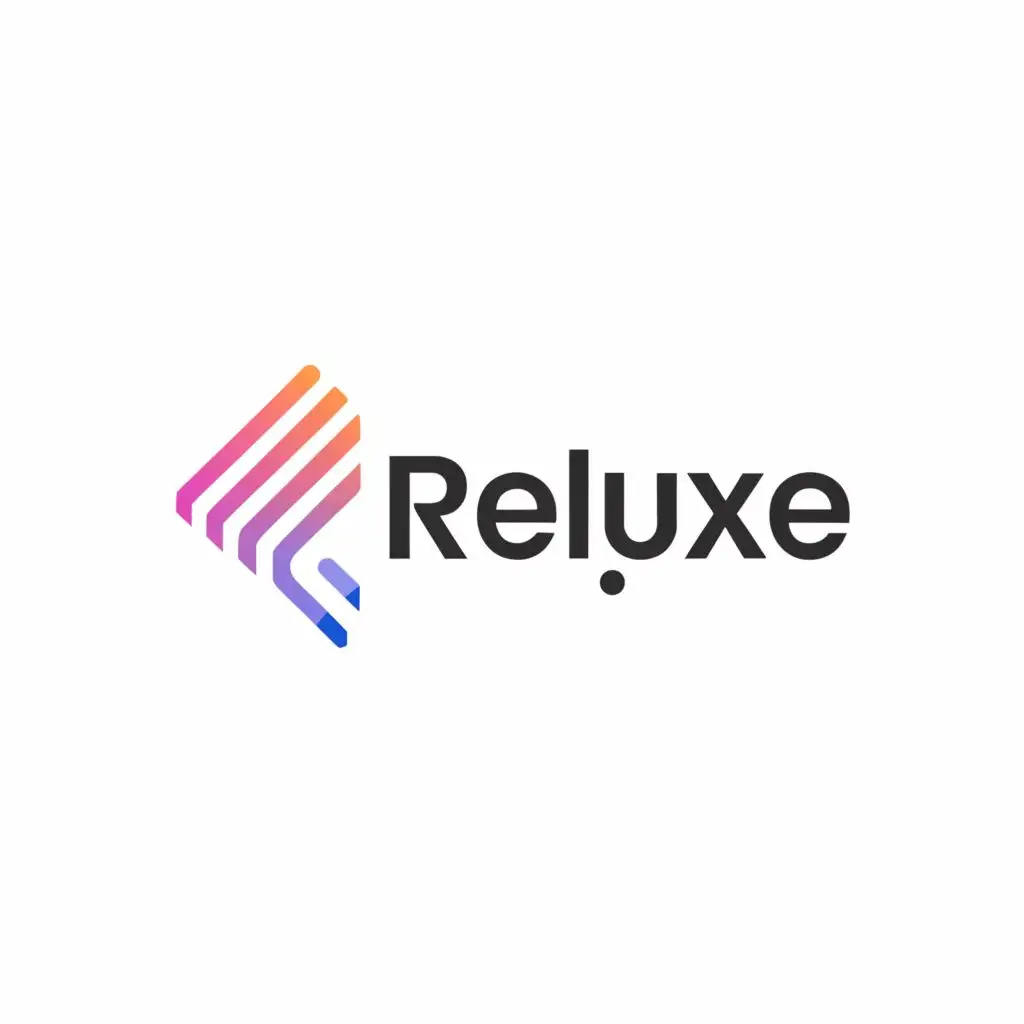 a logo design,with the text "Reluxe.ID", main symbol:Words,Minimalistic,clear background