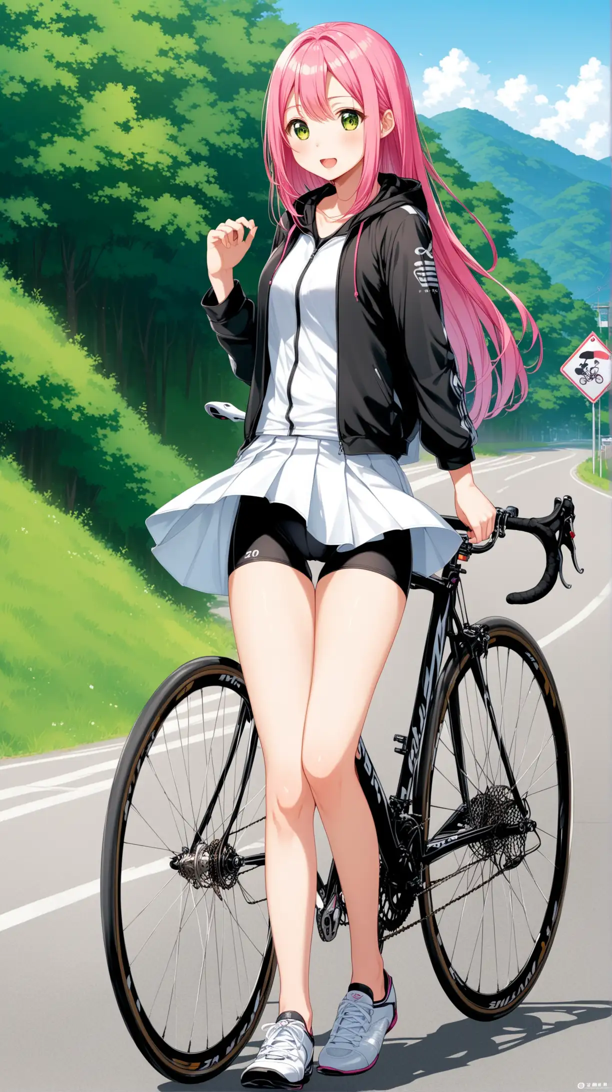 Mysterious PinkHaired Cyclist SuzukaShi Encounter