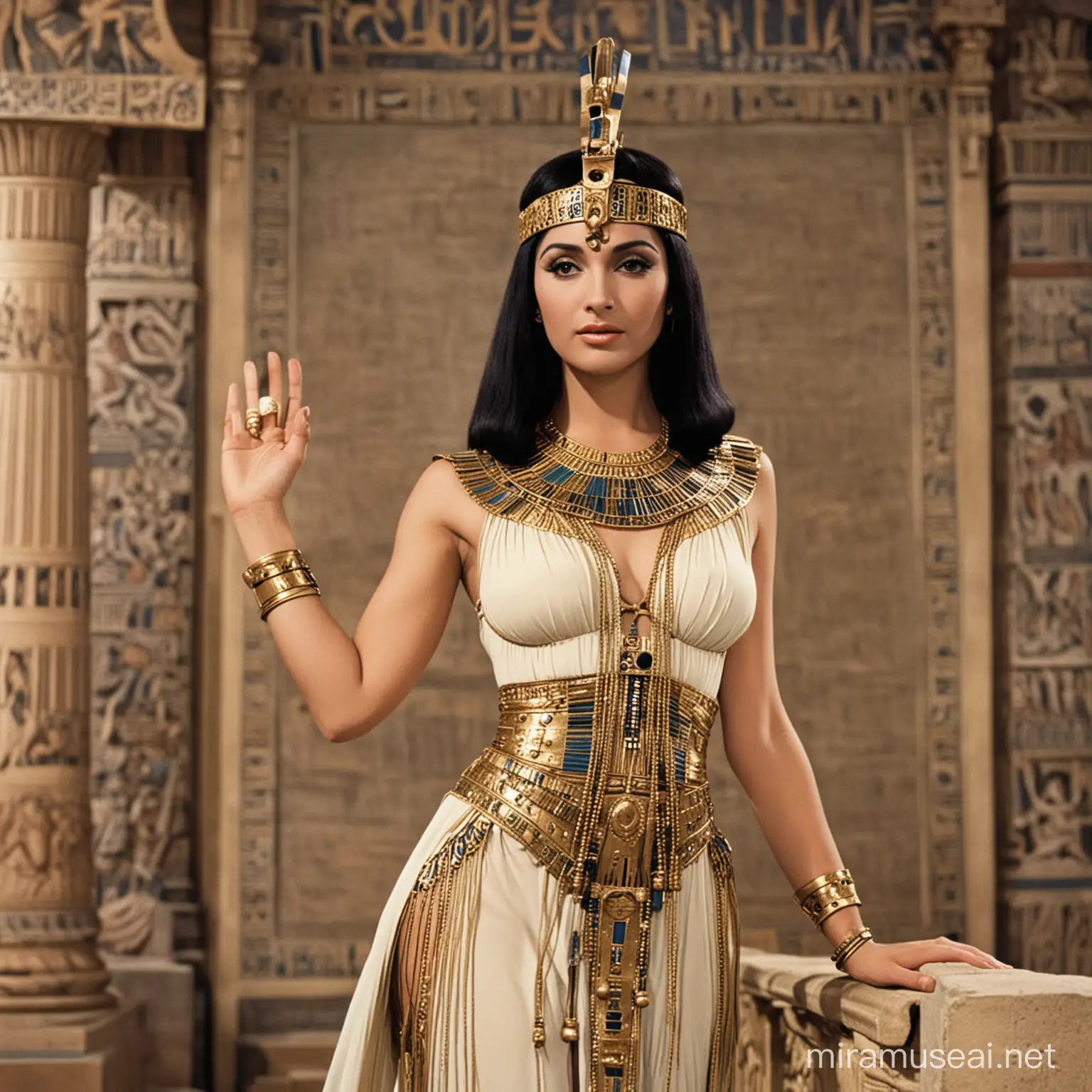 Royal Motion Picture Queen Cleopatra in Elegant Motion
