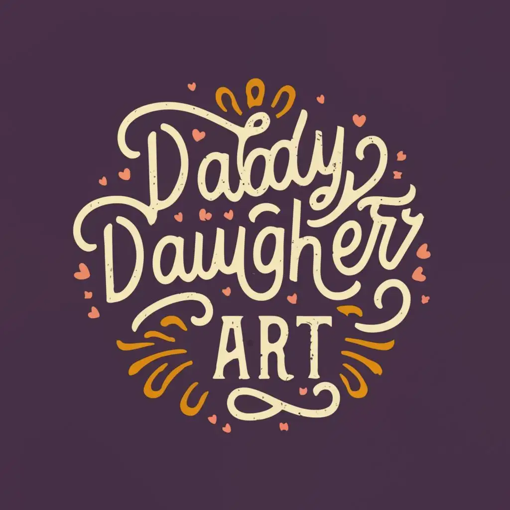 logo, Art, with the text "Daddy daughter art", typography