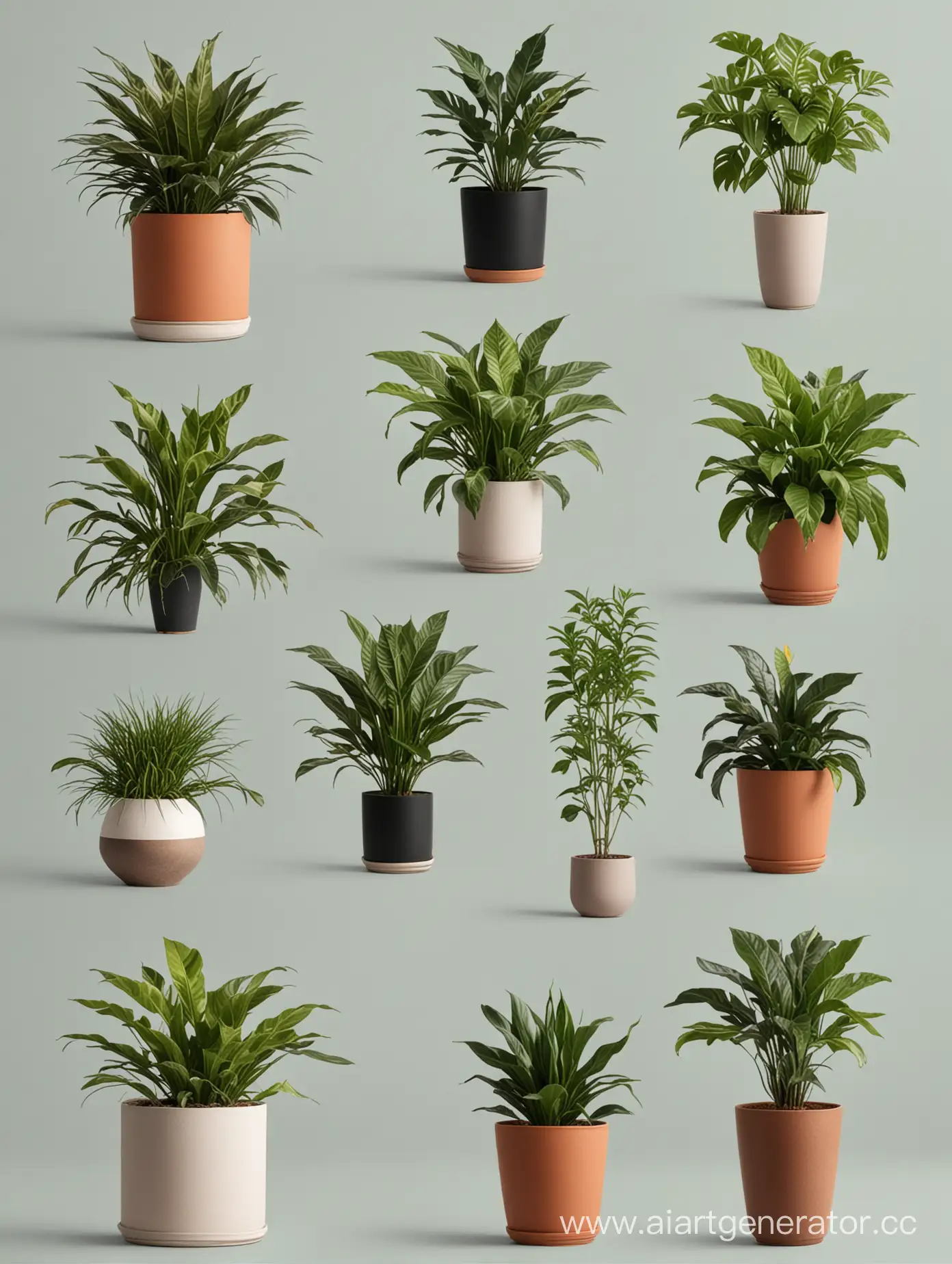 дизайнерские объекты для онлайн магазина по продаже растений
