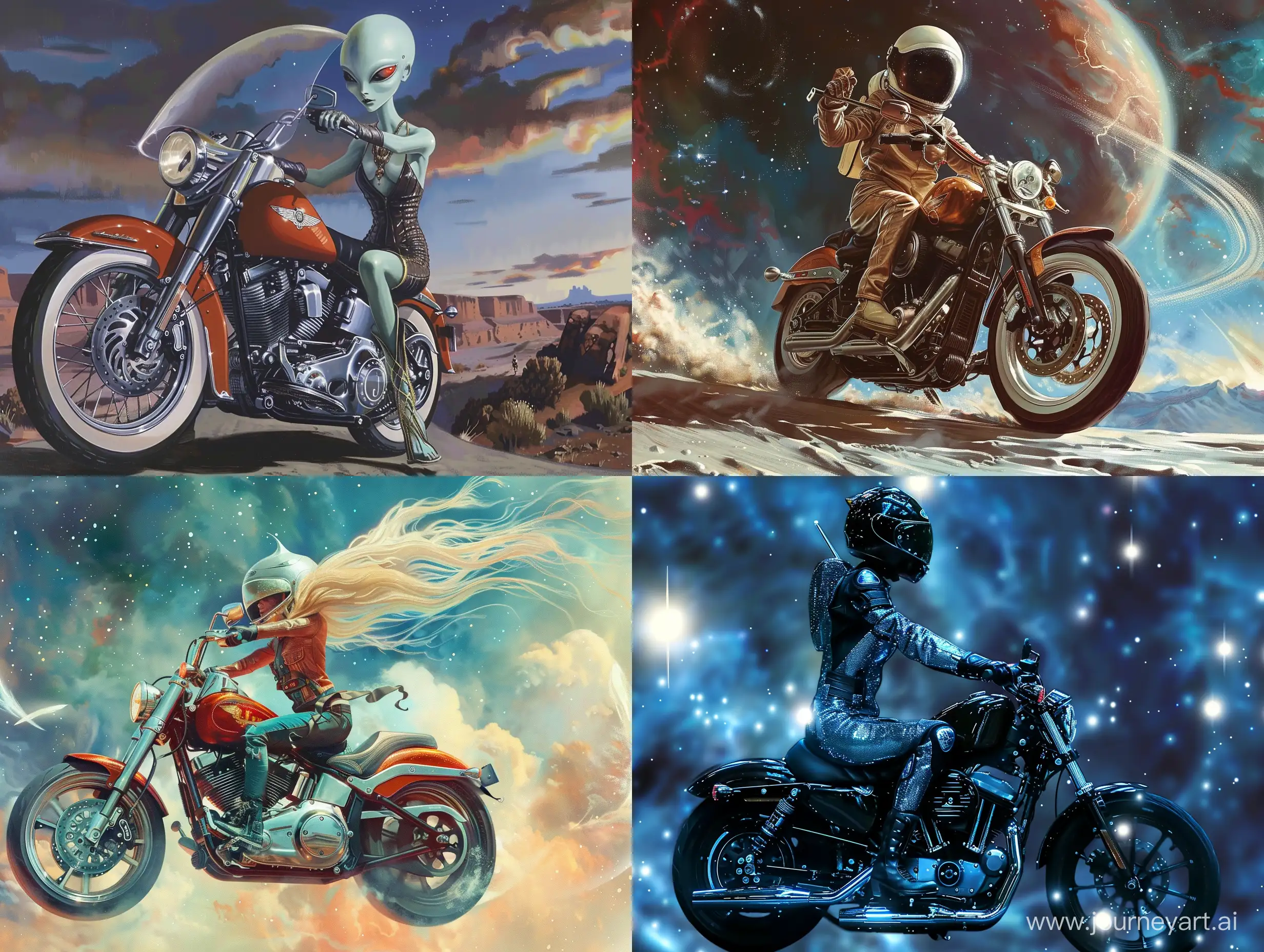 Lam-Riding-Harley-Davidson-in-Space