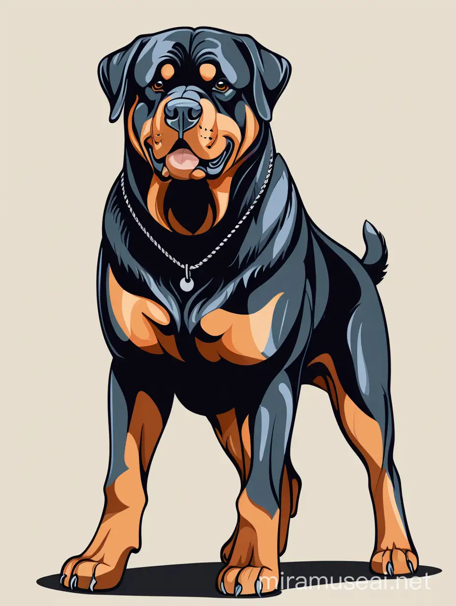 
rottweiler with strong man's body, in rottweiler color vector