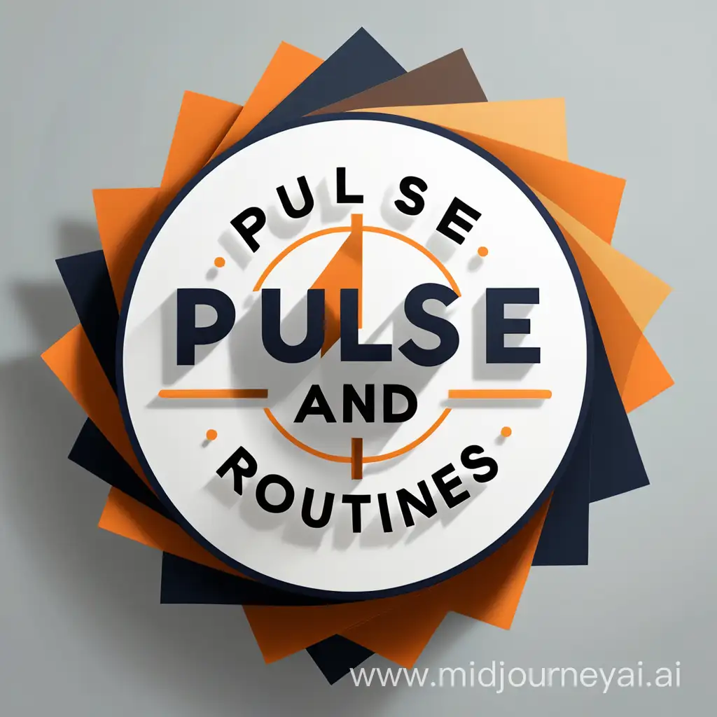 Dynamic Pulse and Routines Logo Energetic Visual Representation of Vibrant Daily Activities