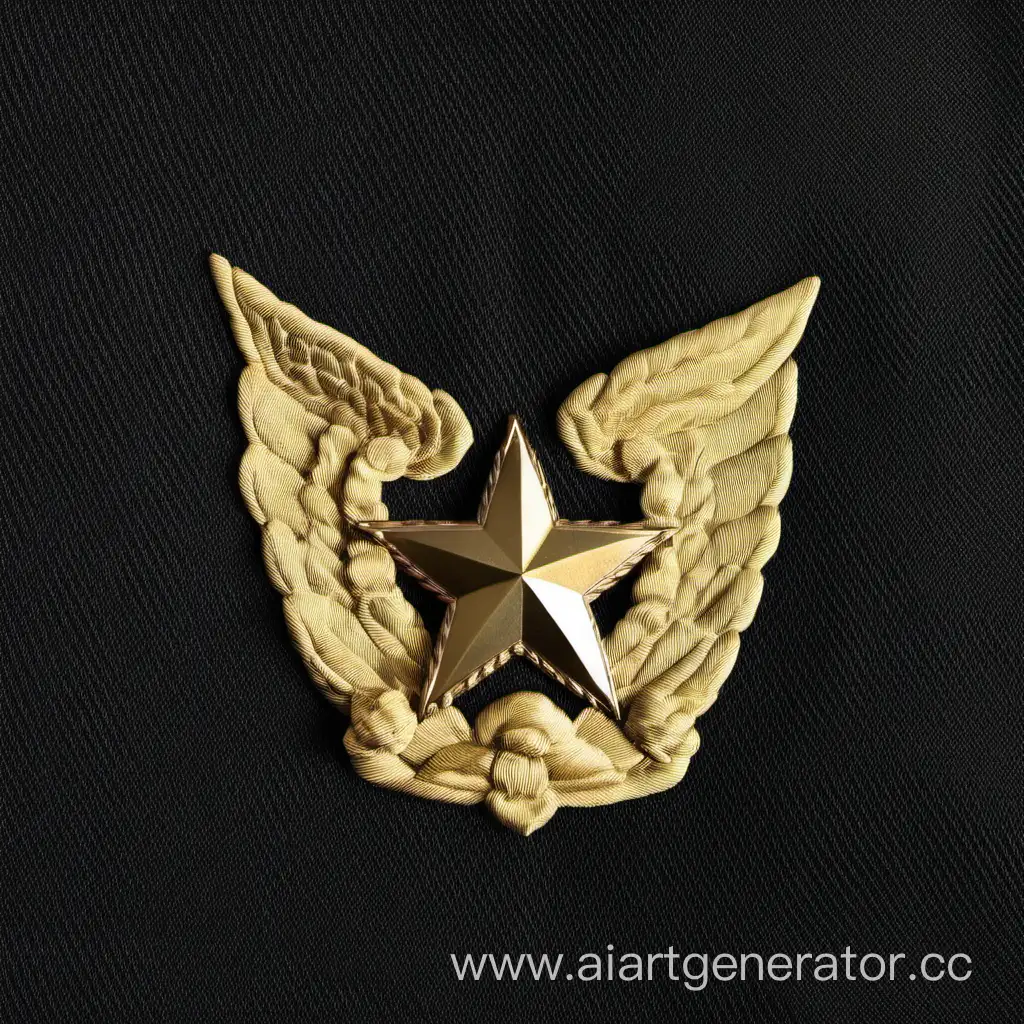 Текстура чорной ткани военнослужаших на звании генерала