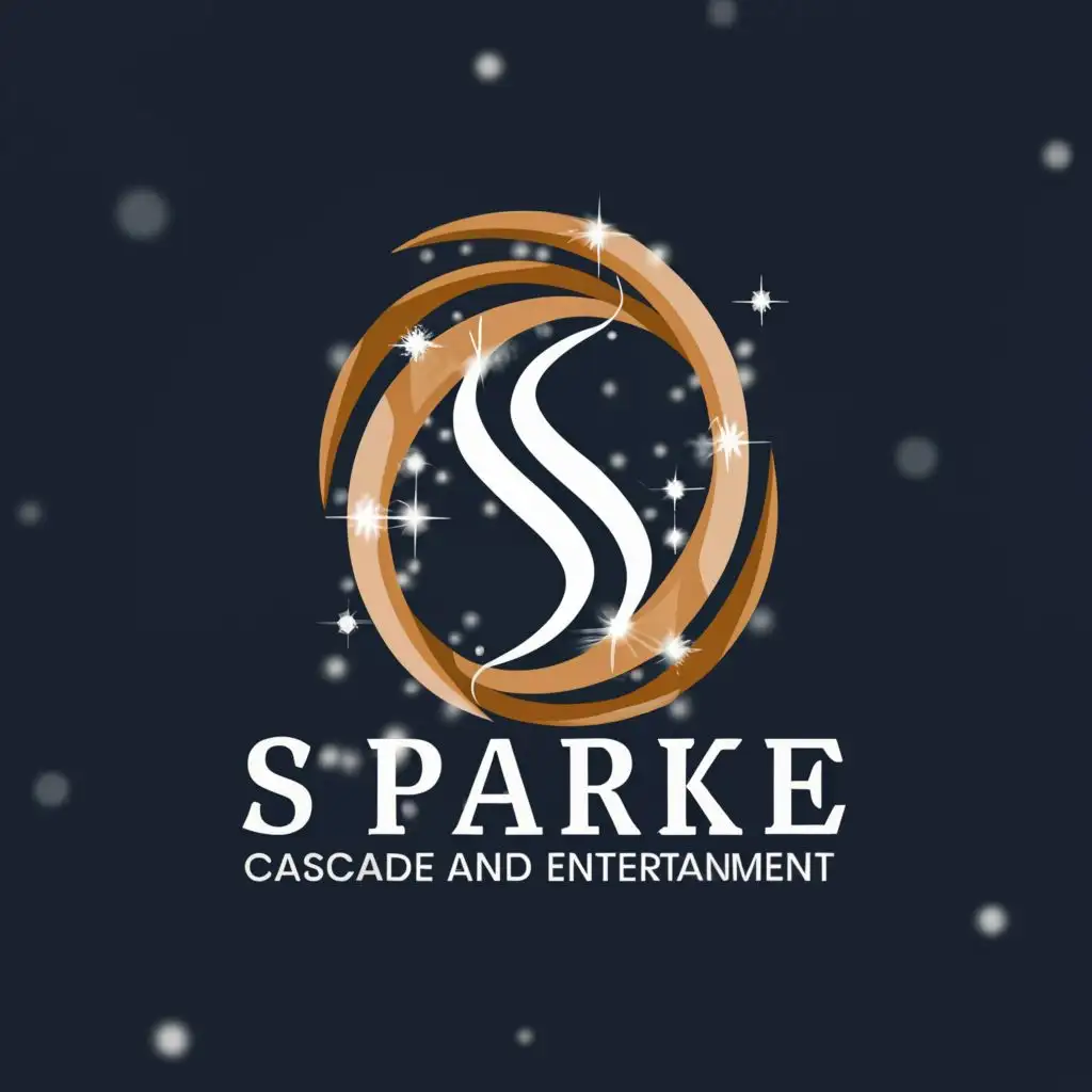 LOGO-Design-for-Sparkle-Cascade-Event-and-Entertainment-Dynamic-Typography-with-Sparkling-Cascade-Emblem