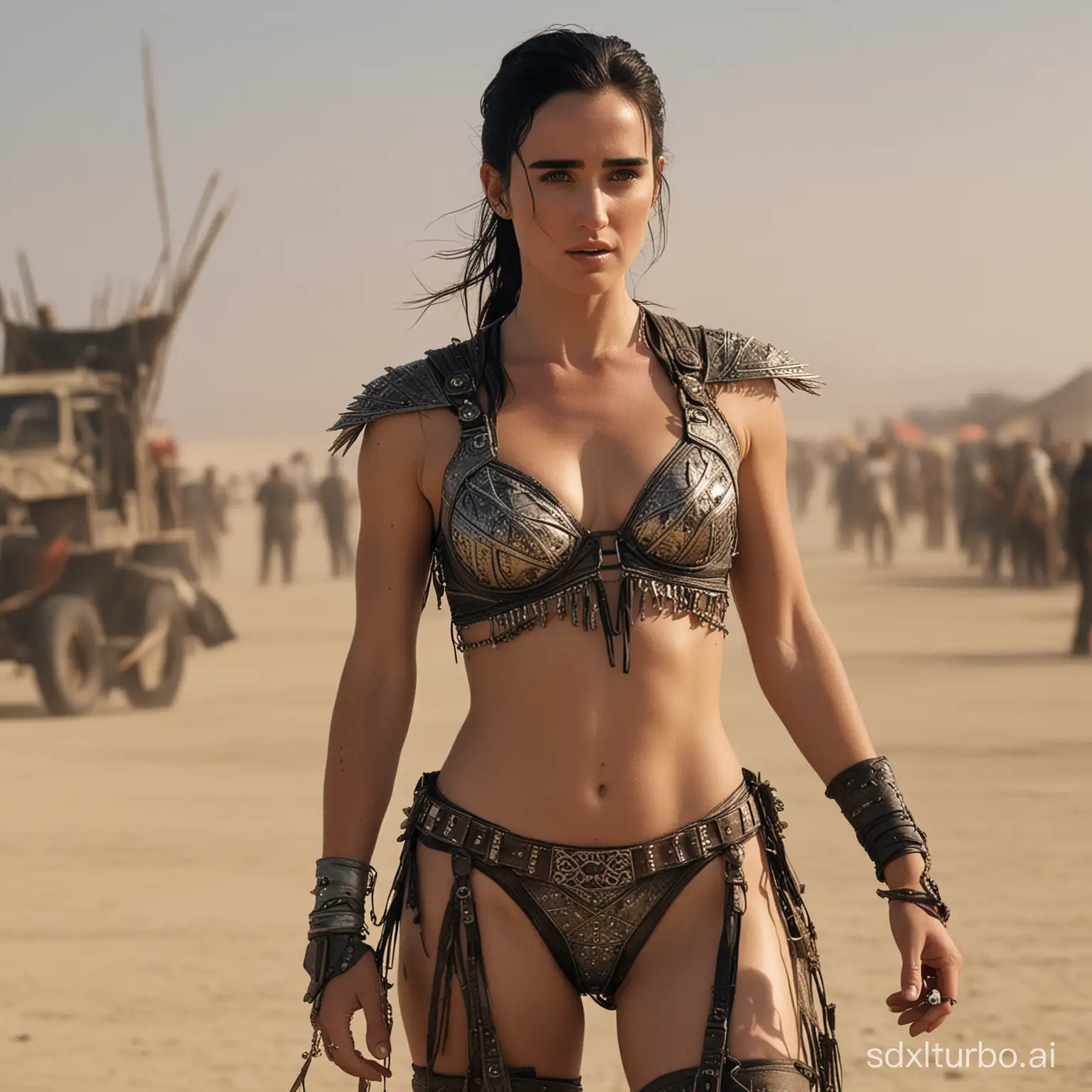 Young-Jennifer-Connelly-in-Revealing-Costume-at-Burning-Man-Festival