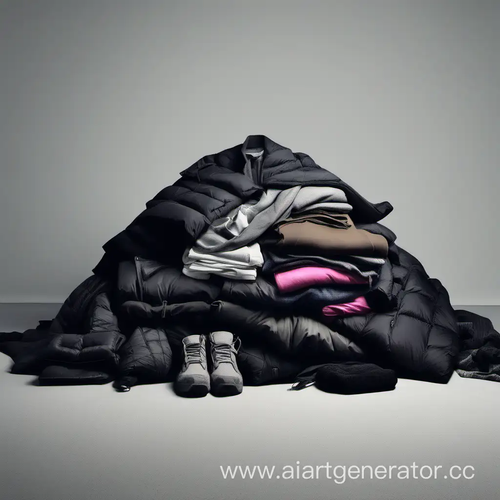 Neat-Pile-of-Winter-Clothing-Black-Jacket-atop-the-Stack