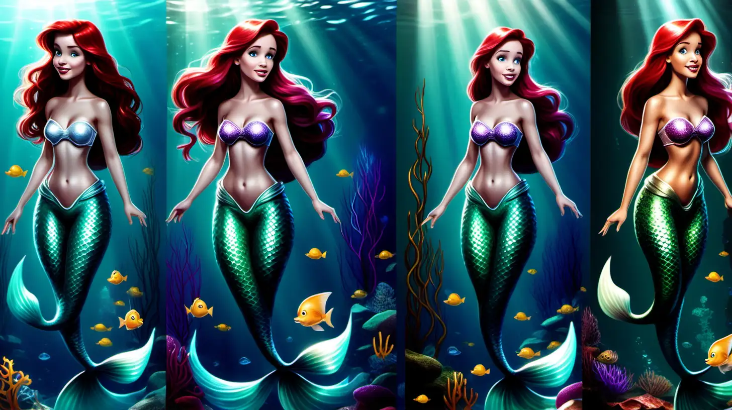 Create a realistic picture of what The Little Mermaid might look like as a modern young girl