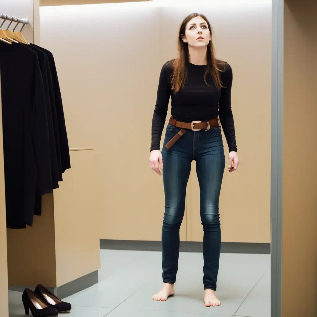 Fashionista in Search of Style 30YearOld Woman in Changing Room