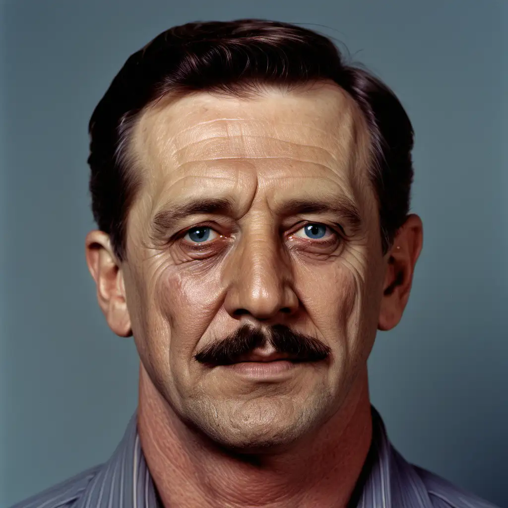 A realistic color photo of a man who does not have a mustache.
