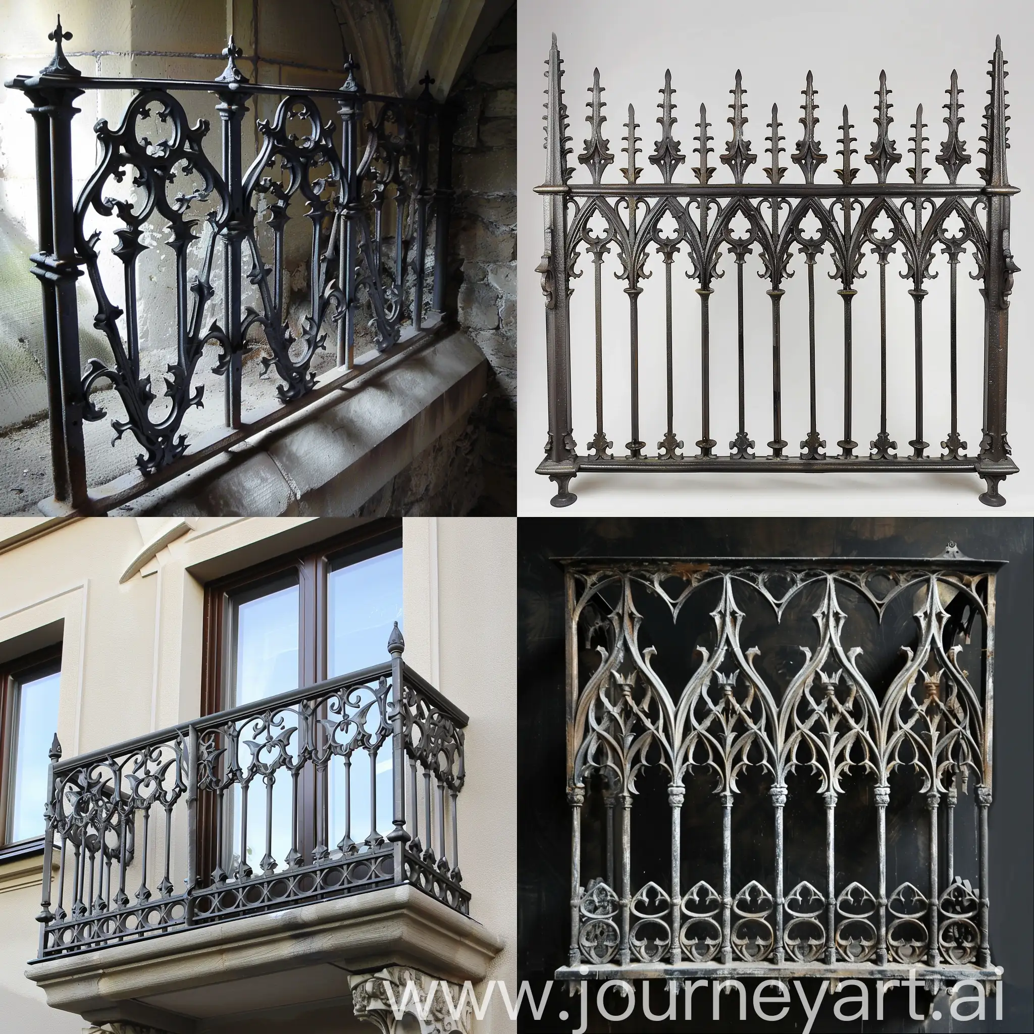 Gothic-Style-Forged-Balcony-Railings