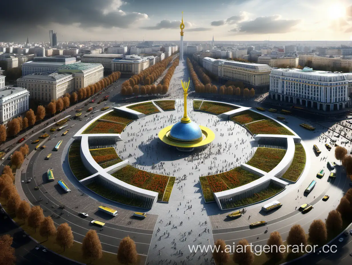 Майдан Независимости в Киеве в будущем через 10 лет