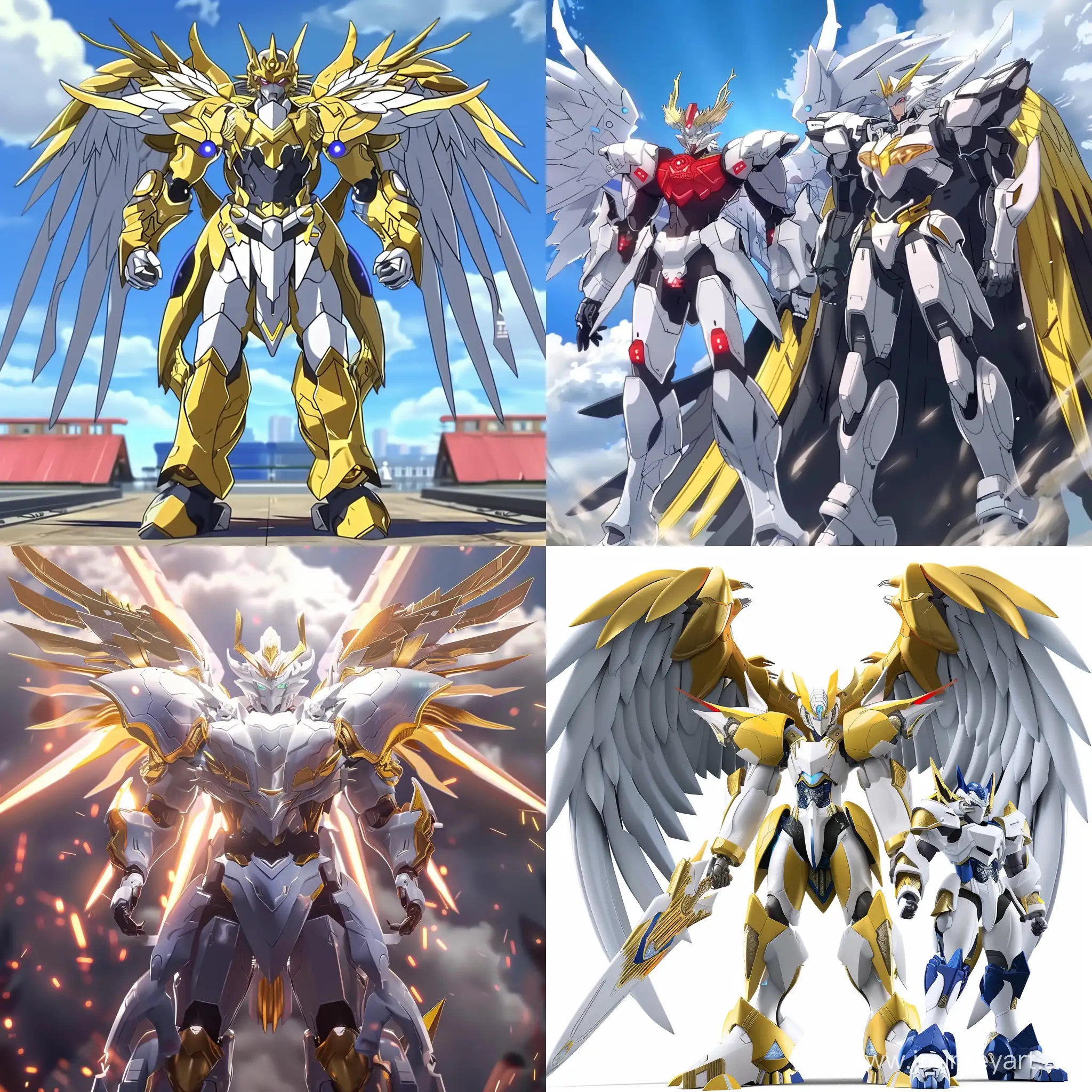 fusion between omnimon angle mode and imperial dramon paladin mode