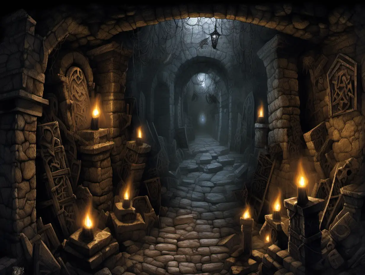 In Ultima Online, a dungeon scene is a dark and foreboding environment, filled with shadows, flickering torchlight, and the echoes of distant creatures. As players descend into the depths, they encounter winding corridors lined with ancient stone walls, adorned with eerie runes and symbols of arcane power. The air is thick with the musty scent of decay, hinting at the secrets hidden within.

Occasional bursts of flame illuminate the path, revealing glimpses of treacherous traps and hidden passageways waiting to ensnare the unwary. Sinister creatures lurk in the shadows, their glowing eyes watching every move, ready to pounce at the first sign of intrusion.

Throughout the dungeon, the sound of dripping water echoes ominously, mingling with the distant rumble of crumbling stone and the haunting cries of forgotten souls trapped within its depths. Yet, amidst the darkness and danger, there are also whispers of untold riches and ancient artifacts waiting to be discovered by those brave enough to venture further into the abyss.