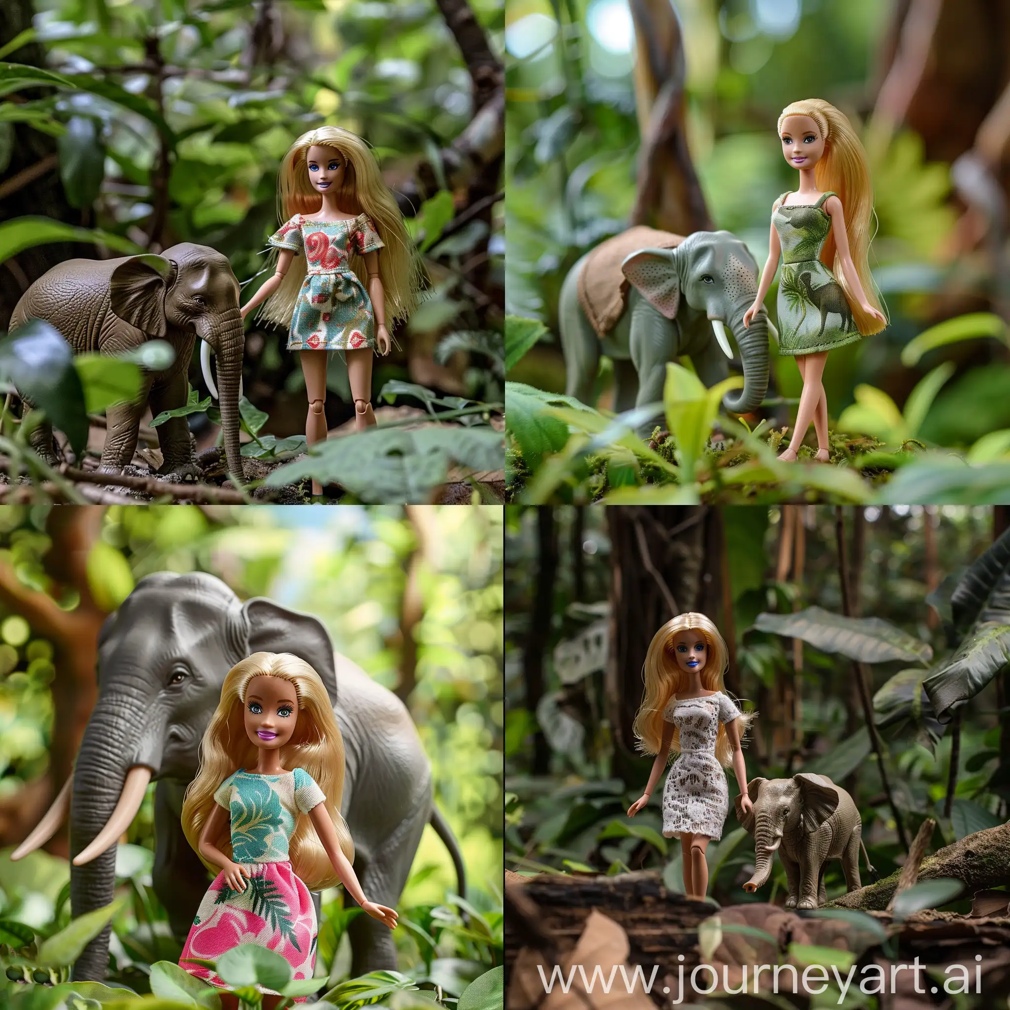 barbie elephan in forest