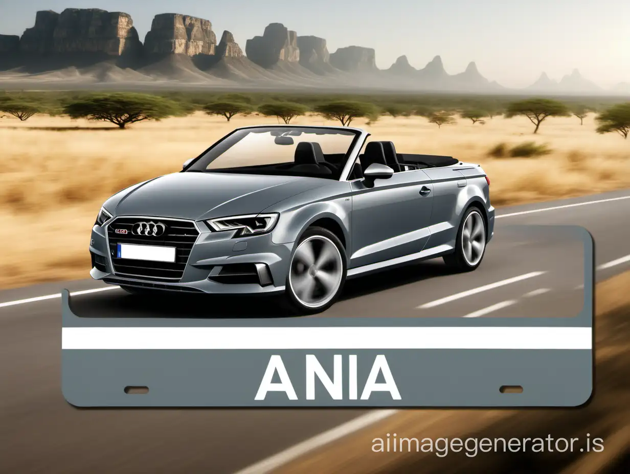 Calm-African-Safari-Scene-with-Grey-Audi-A3-Cabriolet-ANIA