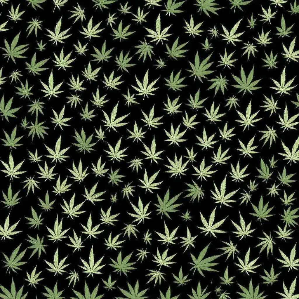 Abstract Cannabis Leaf Pattern in Vibrant Colors