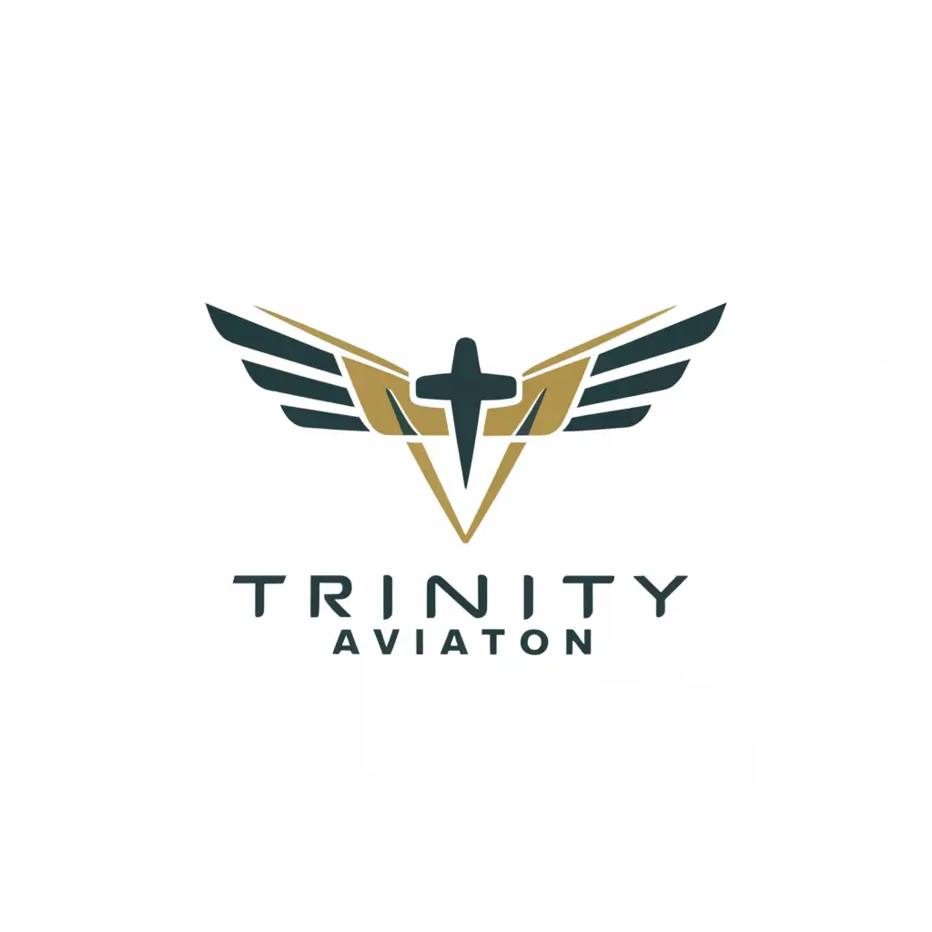 a logo design,with the text "Trinity Aviation", main symbol:Piper Archer airplane,Moderate,clear background
