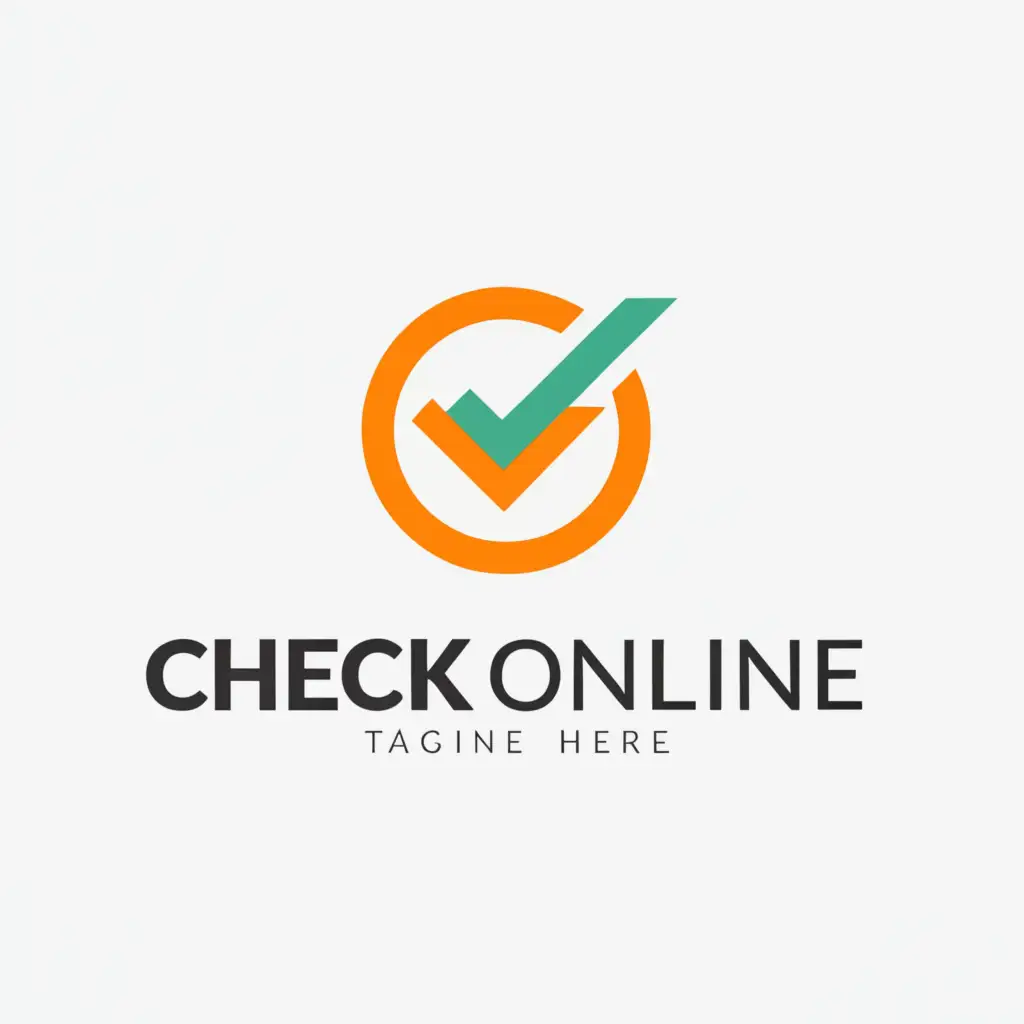 a logo design,with the text "check online", main symbol:check,Moderate,clear background