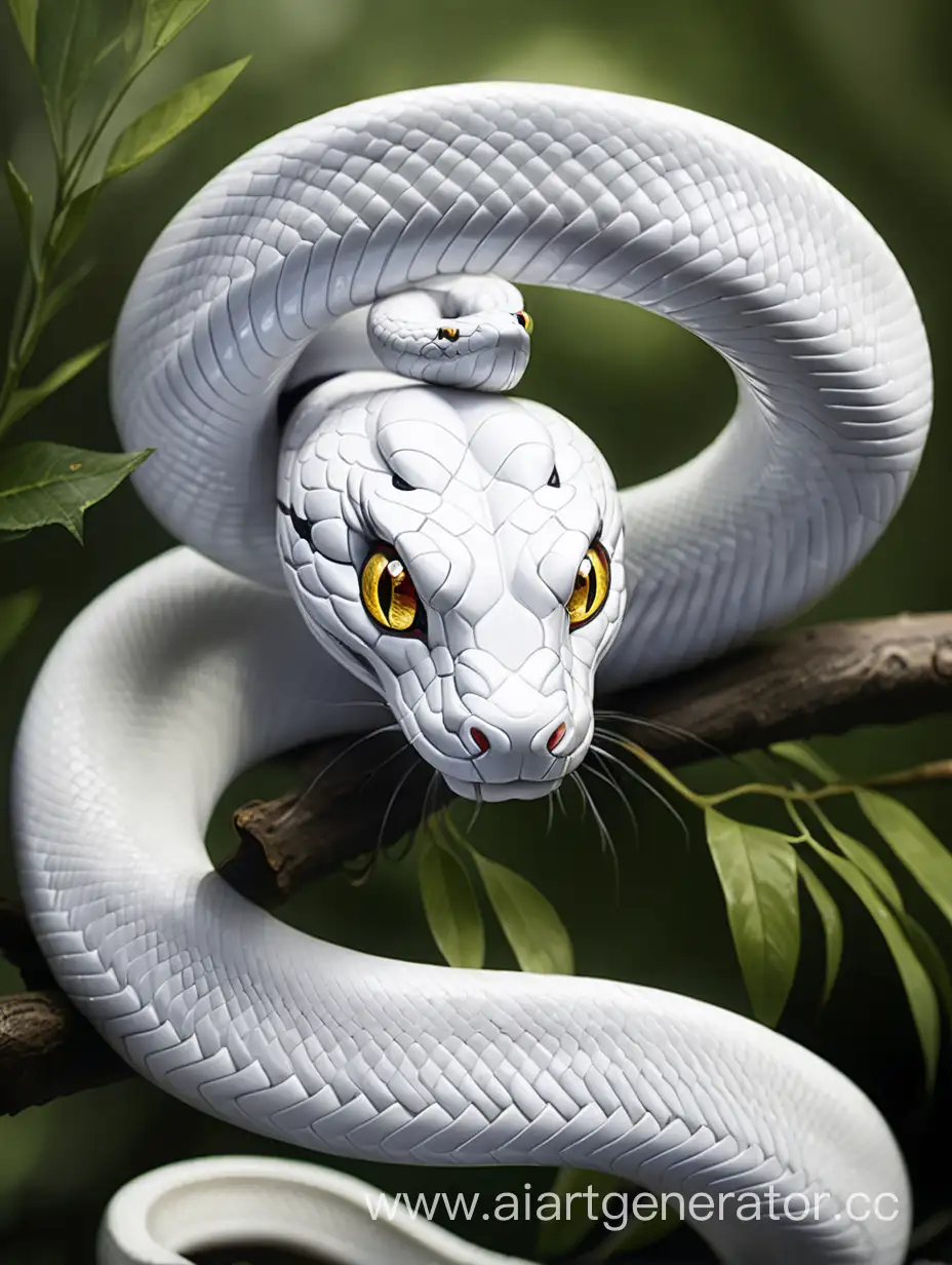 Ethereal-White-Snake-with-Mesmerizing-Golden-Eyes