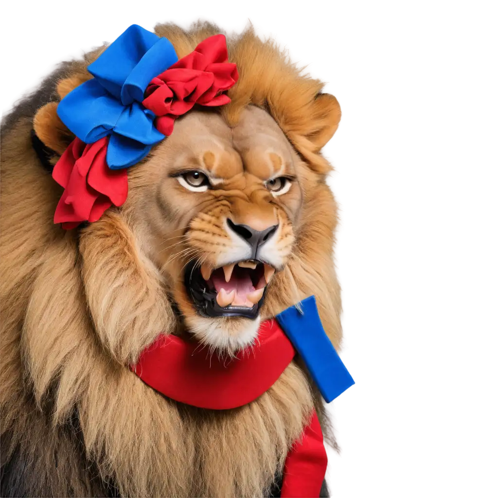 Furious Lion with Chain PNG Image for Powerful Visual Impact | PNG Prompt