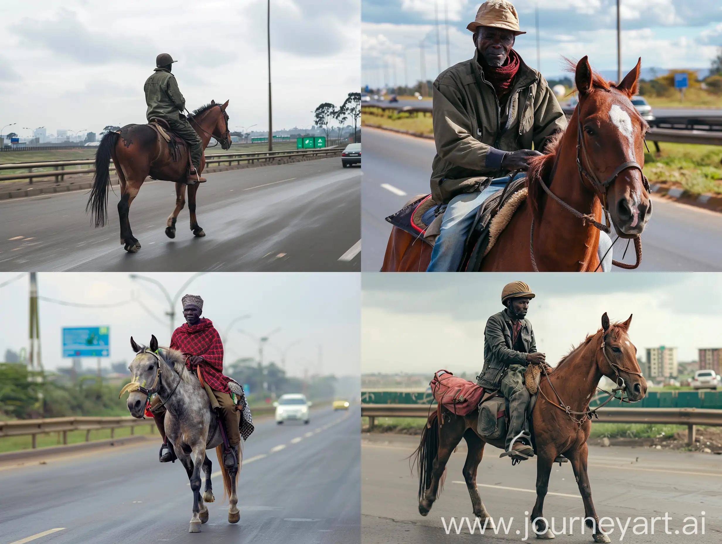 Equestrian-Silhouette-Riding-on-Nairobi-Expressway-at-Sunset