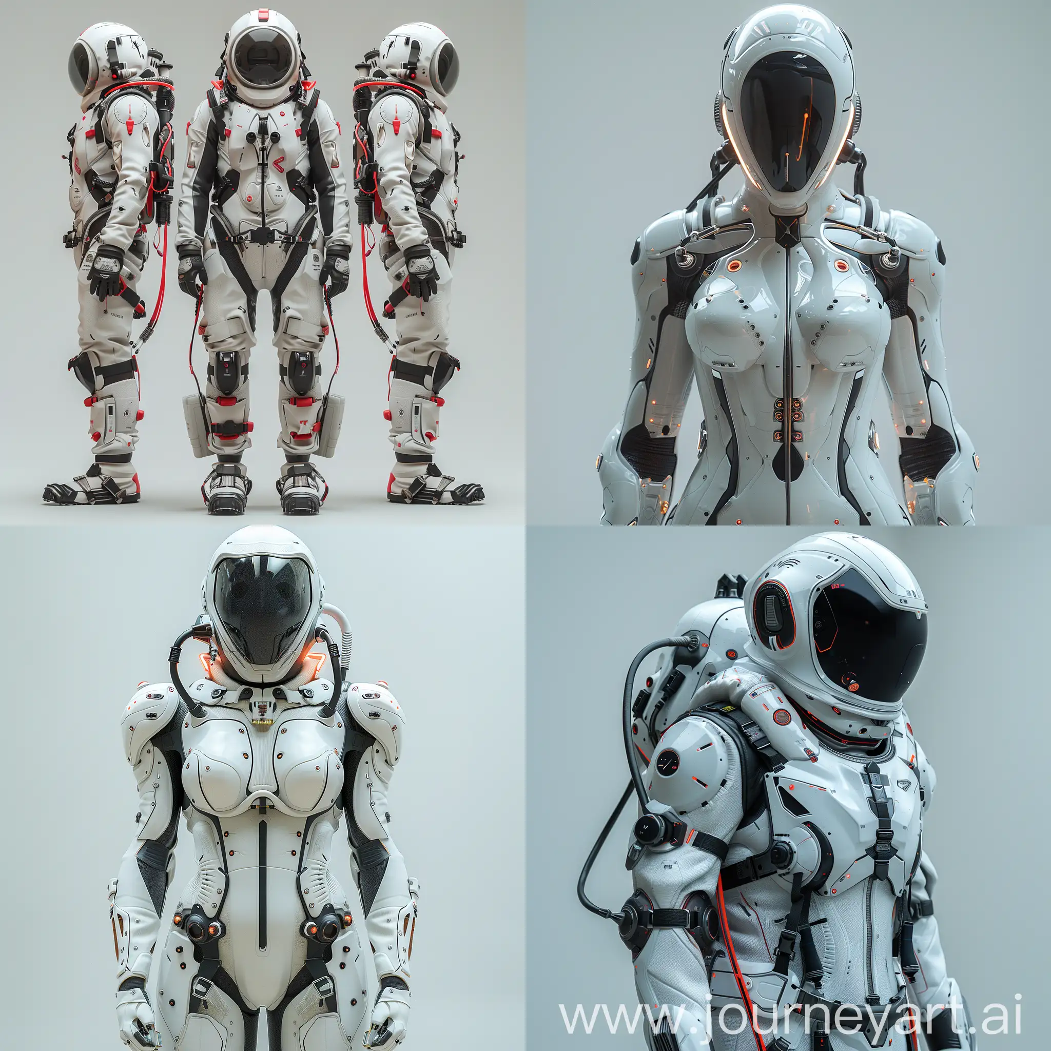 Ultra-modern futuristic diver's costume, ultramodern futuristic diver's costume, octane render --stylize 1000