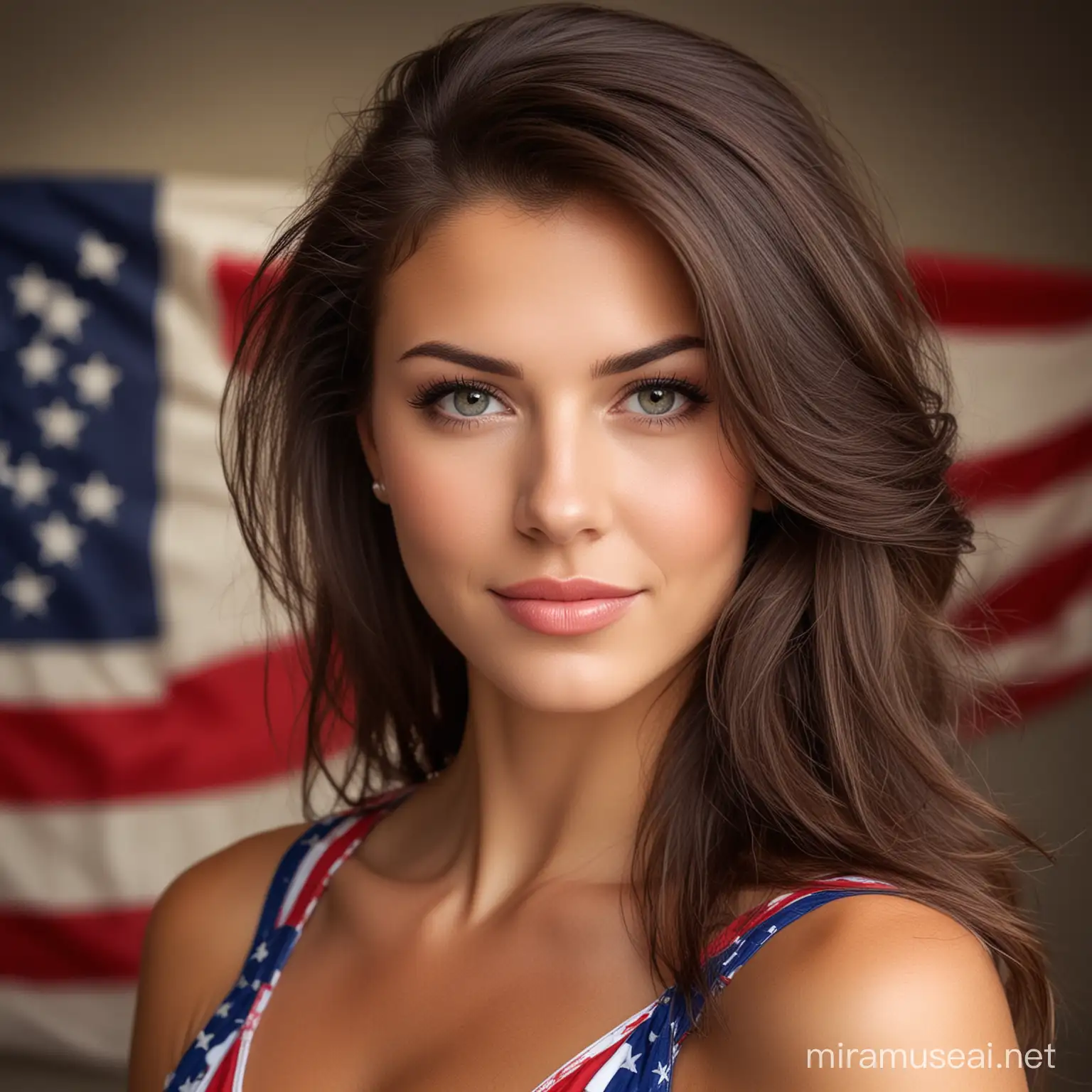 beautiful American woman.