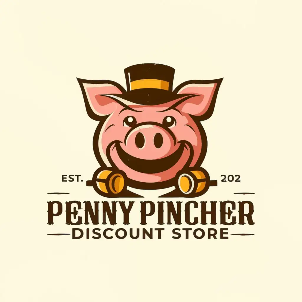LOGO-Design-For-Penny-Pincher-Discount-Store-Creative-Representation-of-Budget-Shopping