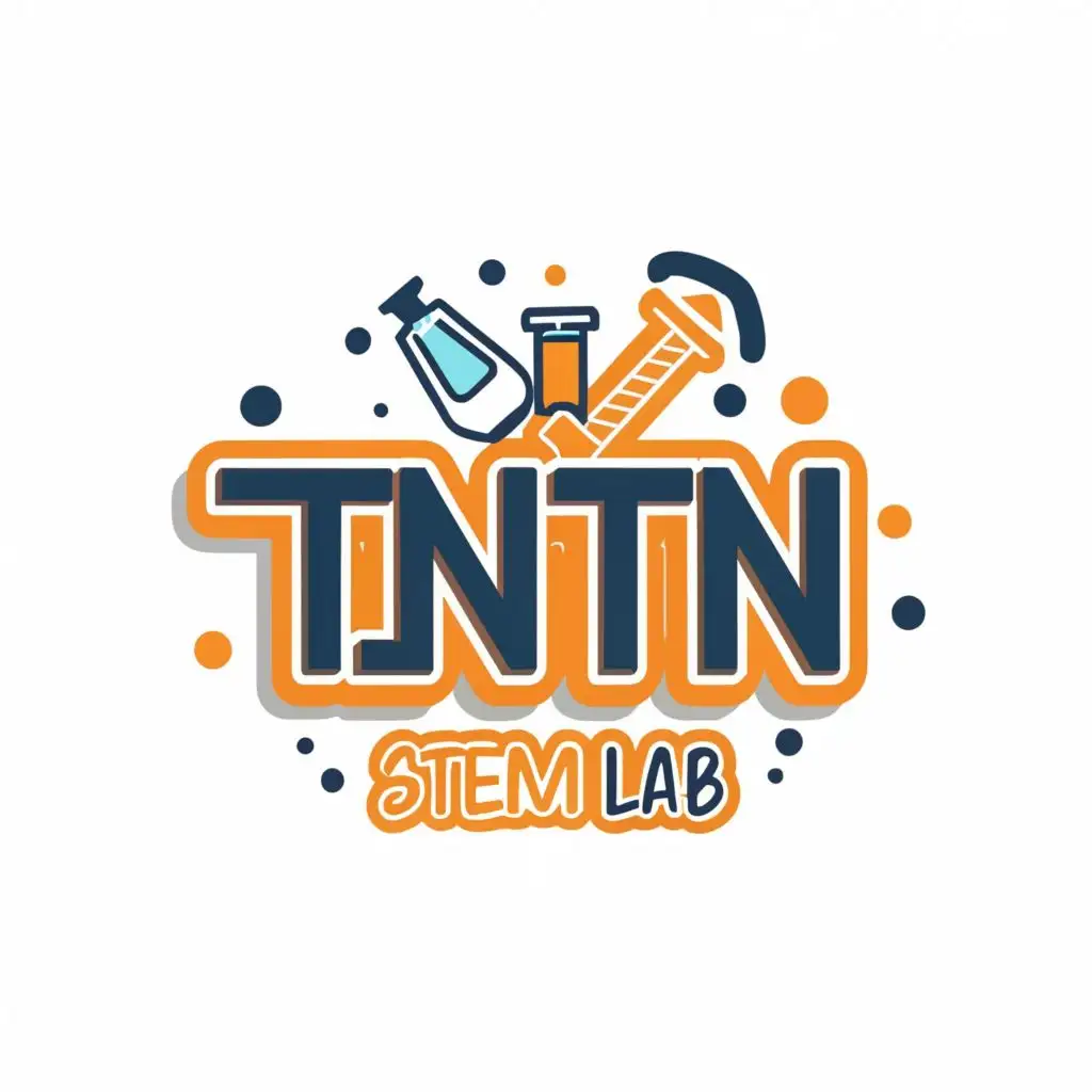 logo, Kids STEM lab, with the text "Tintin", typography, be used in Entertainment industry
