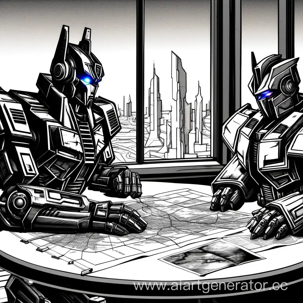 Optimus-Prime-and-Megatron-Planning-the-Future-of-Cybertron