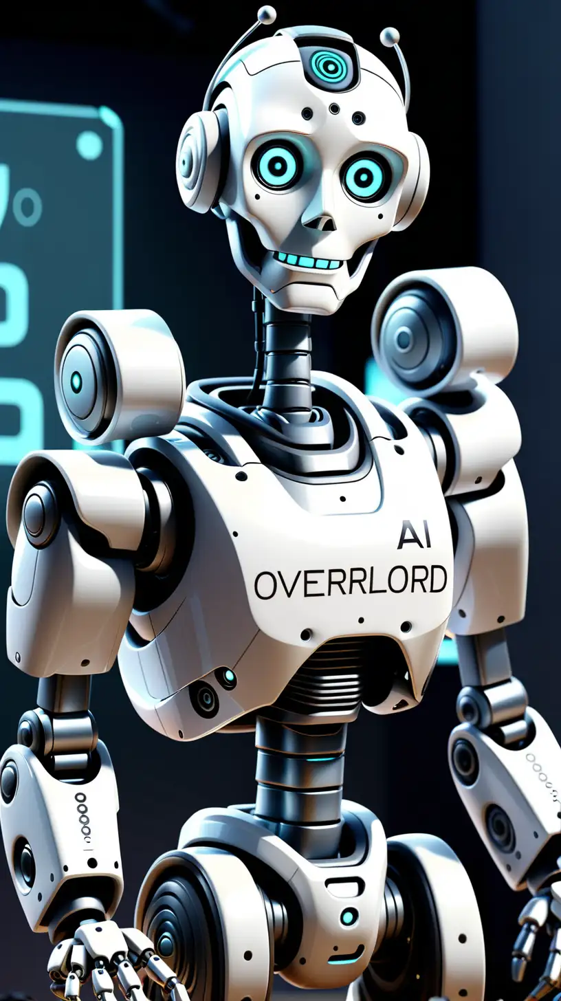 Futuristic AI Overlord Robot Unveiling