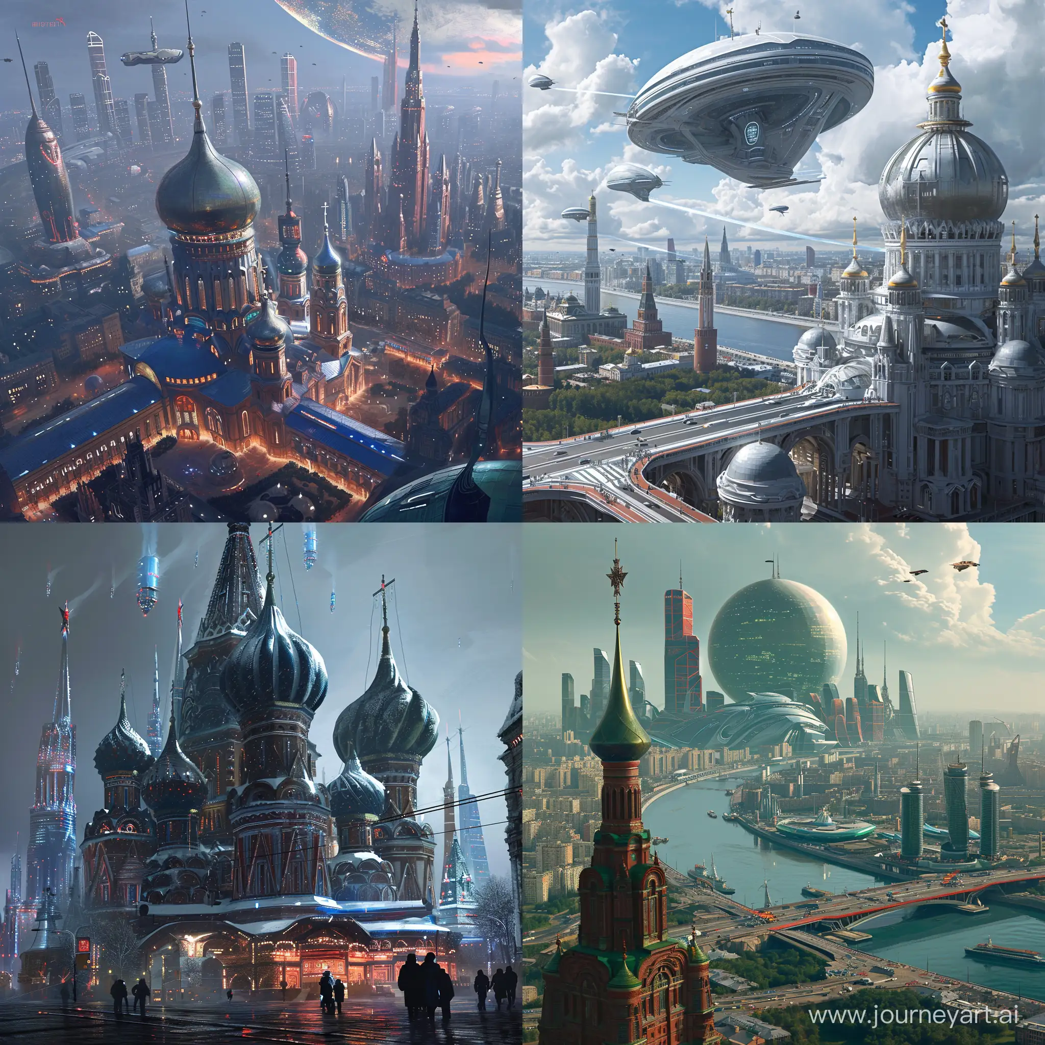 Futuristic Moscow, artstation, science fiction --v 6