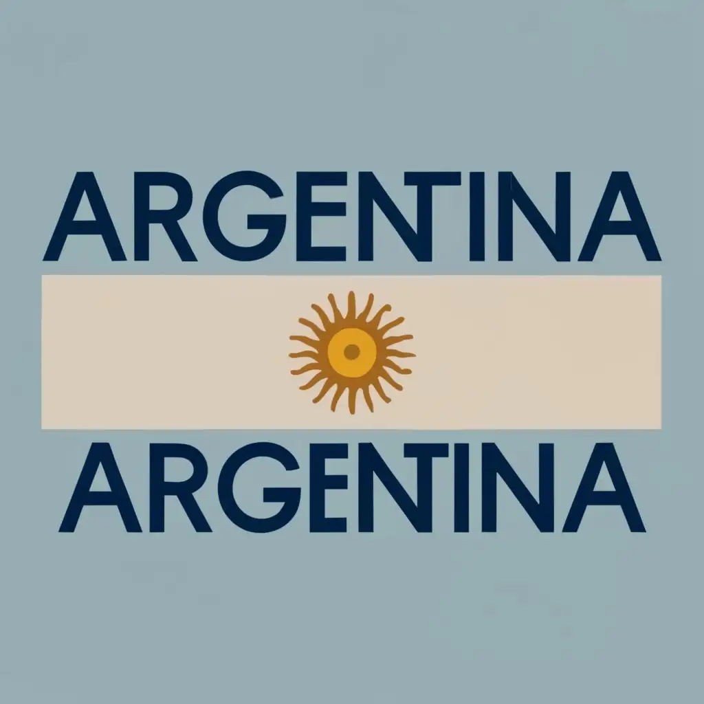 logo, Argentina FLAG white and pale blue colors, with the text "ARGENTINA 2024", typography, be used in Nonprofit industry