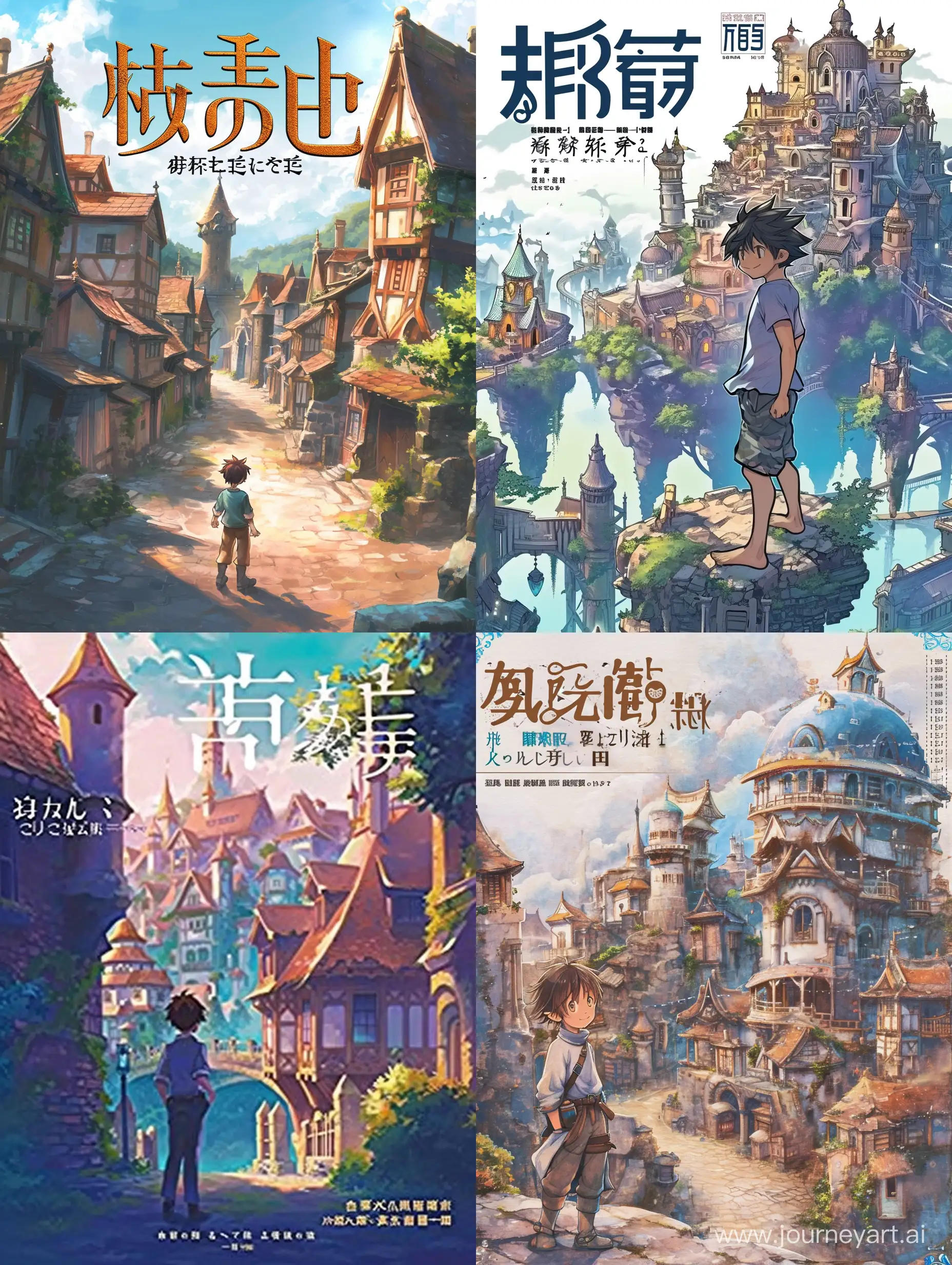 Boy-in-Fantasy-World-Amidst-Enchanting-Buildings-Light-Novel-Cover