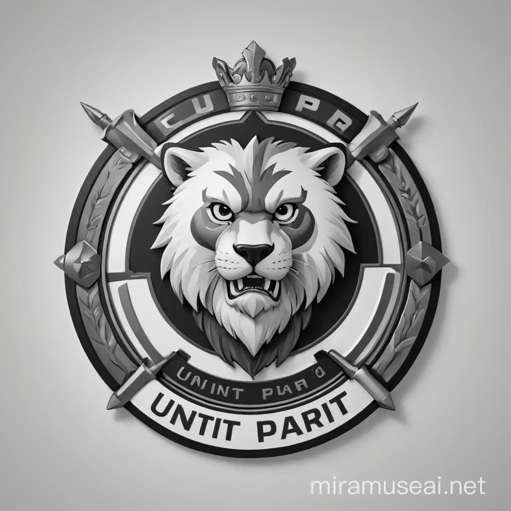 Buatkan sebuah logo perkumpulan dari nama "UNIT PARIT". Hitam putih