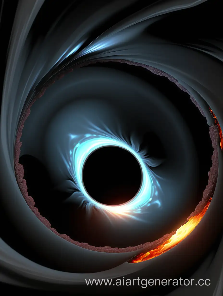 чорная дыра с втягивуящам светам