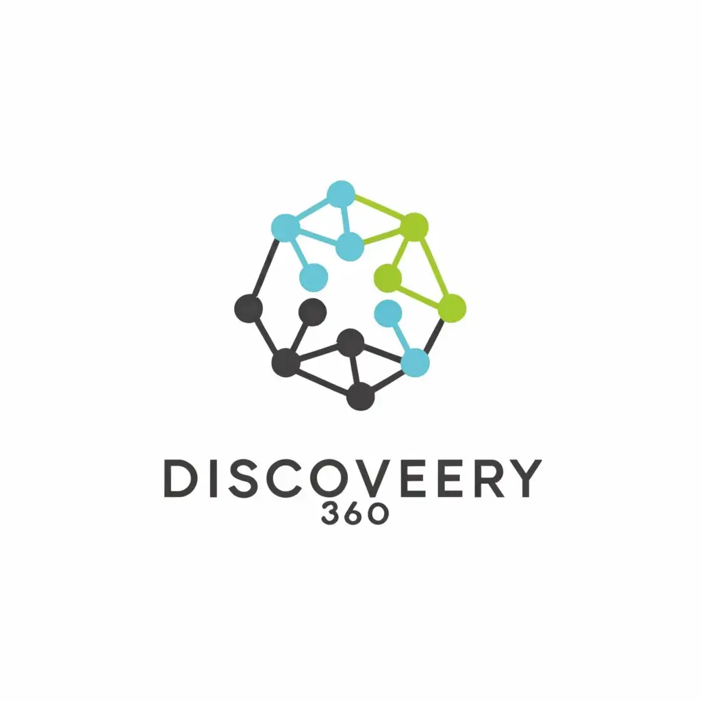 a logo design,with the text "Discovery 360", main symbol:Network,Moderate,be used in Internet industry,clear background