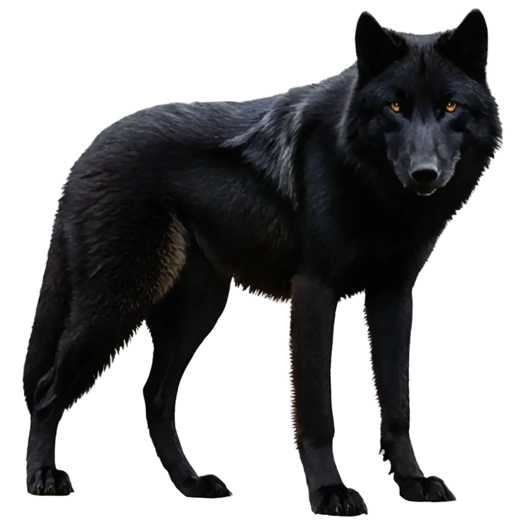 a black wolf