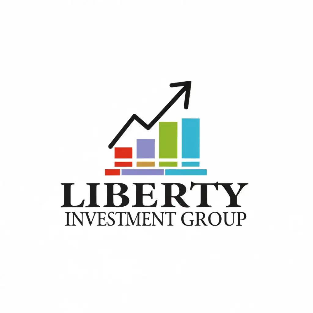 logo, stock up, with the text "Liberty Investment Group", typography, be used in Finance industry